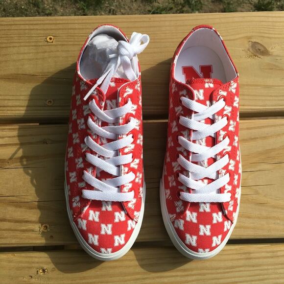 Row One Shoes - Row One Nebraska Cornhuskers Sneakers Red White 6